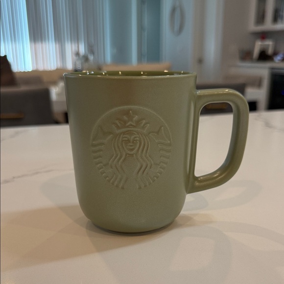 Starbucks Olive Green Embossed Mug - Picture 1 of 2